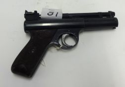 A Webley Senior air pistol, post war, calibre 0.22, serial number 895
