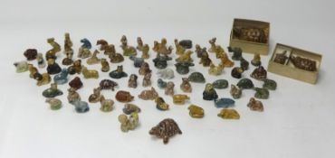 A collection of approx. 77 Wade Whimsies including 3 boxed Tortoises.