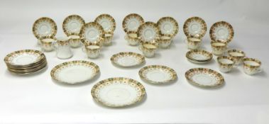 Royal Albert 12 piece tea set comprising 12 cups 12 saucers 12 side plates 2 dinner plates and cream