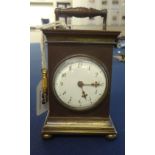 A carriage clock fitted with a late18th early 19th century  verge movement signed H MASTON (MASTON