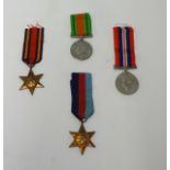 A set of 4 World War II Medals, Burma Star, 1939-1945 Star, The Defence Medal and the 1939-1945