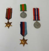 A set of 4 World War II Medals, Burma Star, 1939-1945 Star, The Defence Medal and the 1939-1945