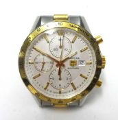 TAG HEUER CARRERA a gents steel and gold automatic wrist watch with extra links and pins, with