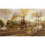 ALAN WARD  a signed Limited Edition print, 'Afternoon Activity at Bournemouth West', no 15/850, 36cm