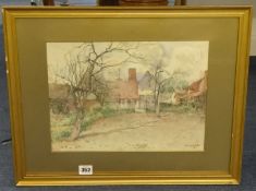 A LEGGE signed early 20th century water colour signed and dated 1914. 16cm x 30cm together with