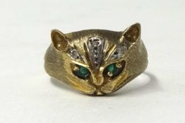 A 9ct gold ring, size P 1/2 weight 3.90g.