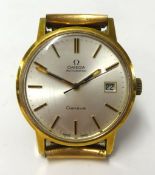 OMEGA - a gents auto wristwatch with a rolled gold bracelet.