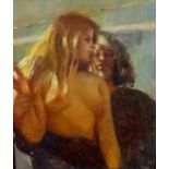 ROBERT LENKIEWICZ (1941-2002) oil on canvas, signed and titled verso 'Self Portrait with Janine