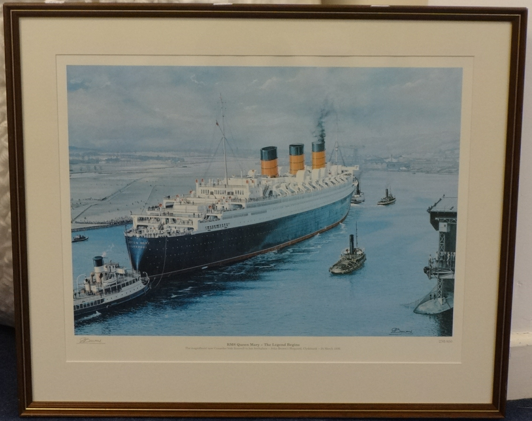 3 various marine scenes including JAMES GARDNER, water colour, Royal Mail Lines Almanzora etc (3). - Image 3 of 5