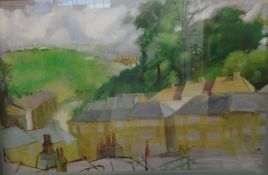 ROBERT LENKIEWICZ (1941-2002) oil 'View  Across Forder Valley, Plymouth', Provenance; Sotheby's