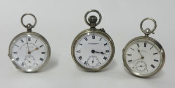 A 19th century silver open face and key wind pocket watch, the movement signed 'R.Lugg Monk' the