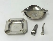 Berks County Ladies Golf Assn Ashtray 1955, 1 Rupee silver Ashtray 1919, Cigar Cutter (Sterling) &