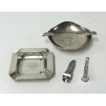 Berks County Ladies Golf Assn Ashtray 1955, 1 Rupee silver Ashtray 1919, Cigar Cutter (Sterling) &