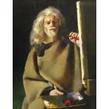 ROBERT LENKIEWICZ (1941-1942) oil on canvas, signed and titled verso 'Self Portrait, Mudbank Kitley,