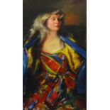 ROBERT LENKIEWICZ (1941-1942) oil on canvas, 'Study of Karen Ciambriello', signed across the