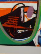 JO LANYON (born 1957-) gouache 'Bantham Kite Flying', August 1998, S.D.T. verso, 58cm x 56cm, Jo (