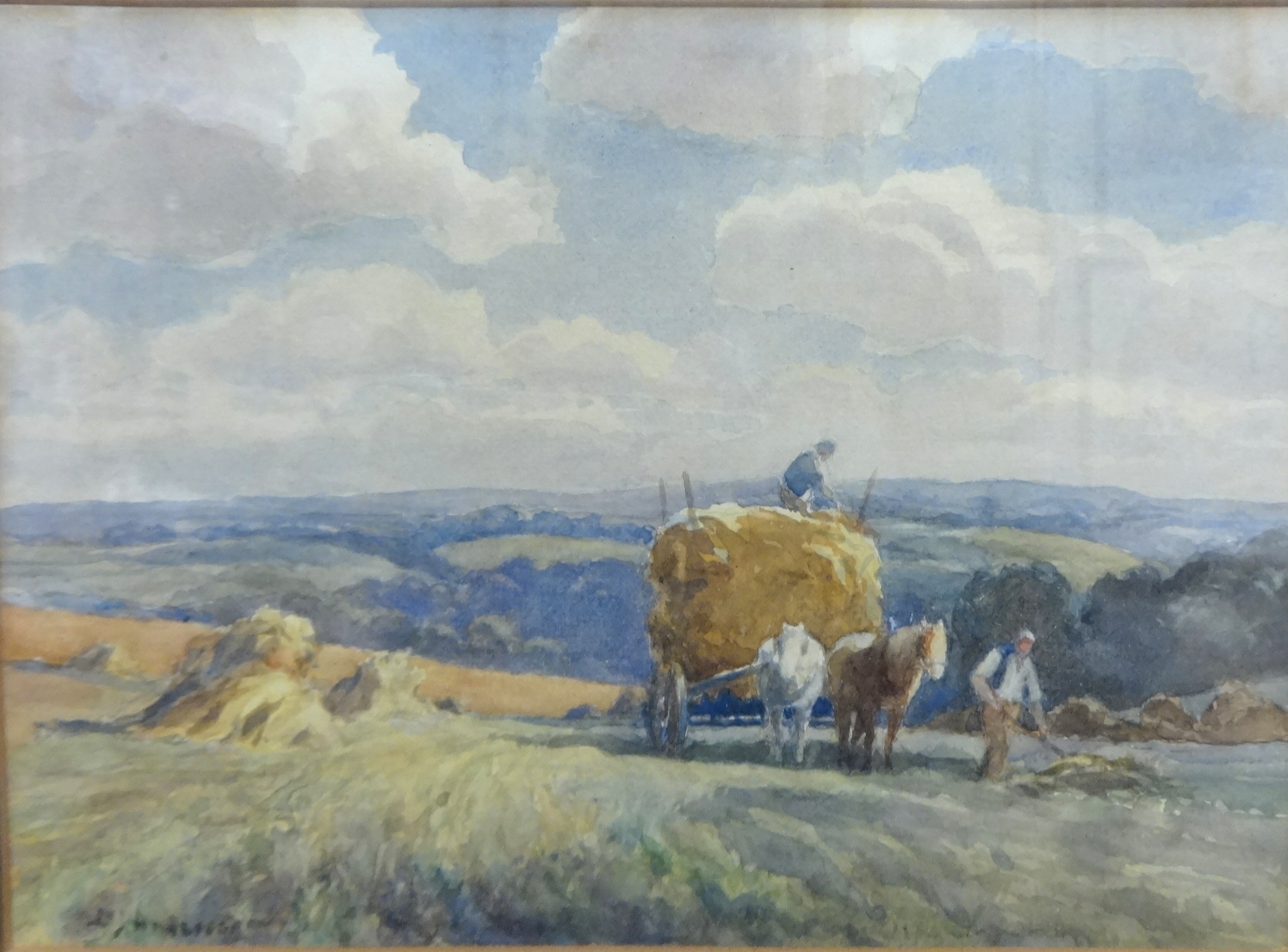 D.ANDERSON watercolour, traditional English country scene, signed, 18cm x 25cm.