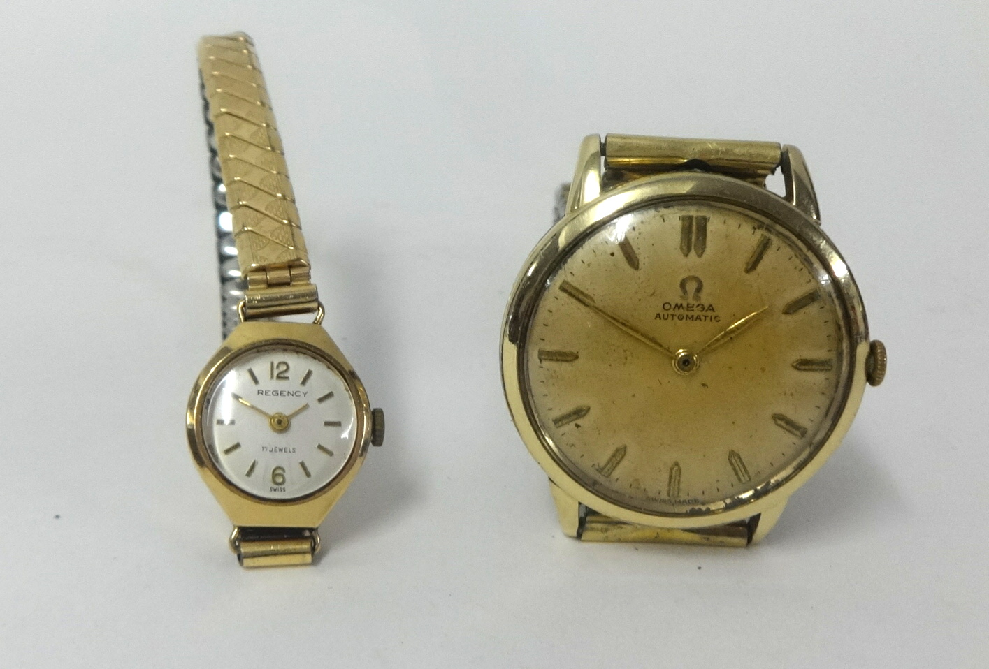 OMEGA a gents auto wrist watch and a ladies Regency traditional wrist watch (2).