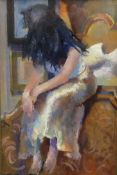 ROBERT LENKIEWICZ (1941-2002) oil on canvas 'Study of Esther' signed twice and titled verso, also