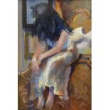 ROBERT LENKIEWICZ (1941-2002) oil on canvas 'Study of Esther' signed twice and titled verso, also