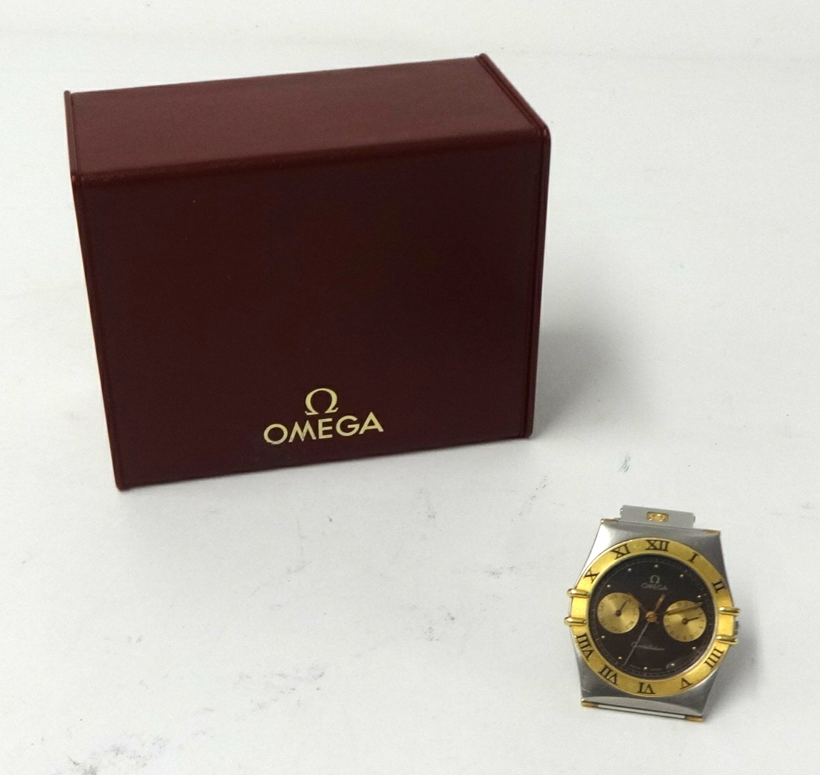 OMEGA - a gents Constellation wrist watch, with gilt and stainless steel case and bracelet, and - Image 2 of 2