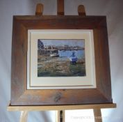 JOHN BOYCE Brixham Harbour, oil on board. 26 cm x 20 cm, framed (53 cm x 49 cm).