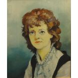 ROBERT LENKIEWICZ (1941-2002) signed oil on canvas 'Portrait of Val Savage', 59cm x 49cm, overall