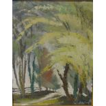 4 pictures including SALME UTSAL - Canadian artist, oil on board, 'Weeping Willow', circa 1960s,