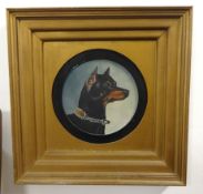 G.MORRIS, LIVERPOOL signed circular oil on board 'Portrait of a Hound' together with a group of