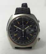 OMEGA SPEEDSONIC a gents chronometer wrist watch 1976, stainless steel case, leather strap, with box