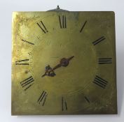 A Georgian brass 30 hour longcase clock dial , signed William Avenell, Farnham.