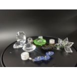 Swarovski Crystal glass Various small SCS ornaments (8).