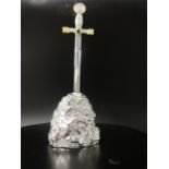 Swarovski Crystal glass Excalibur jewelled sword. Arribas Collection.