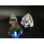 Swarovski Crystal glass 3 Prisms