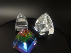 Swarovski Crystal glass 3 Prisms