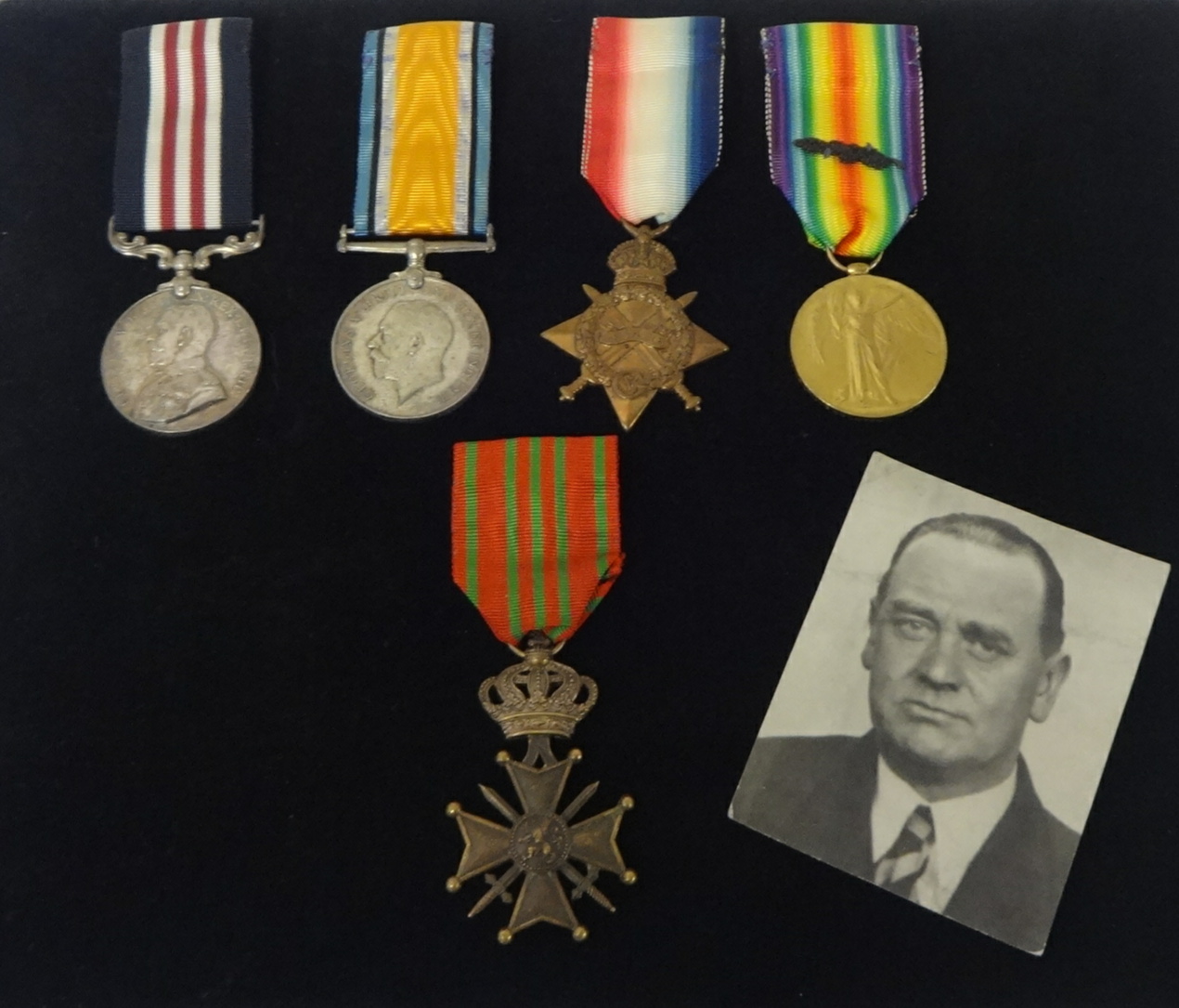 Five Great War Medals including the Military Medal (MM) awarded to SGT. A. (Arthur) BOUGHTON 1/ - Image 4 of 6