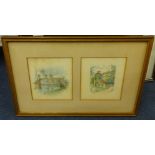 Thirteen various small decorative prints including Continental scenes and Floral prints (13)