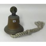 Old bronze ships bell (no markings), diameter 27cm