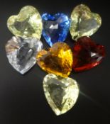Swarovski Crystal glass various coloured hearts (7).