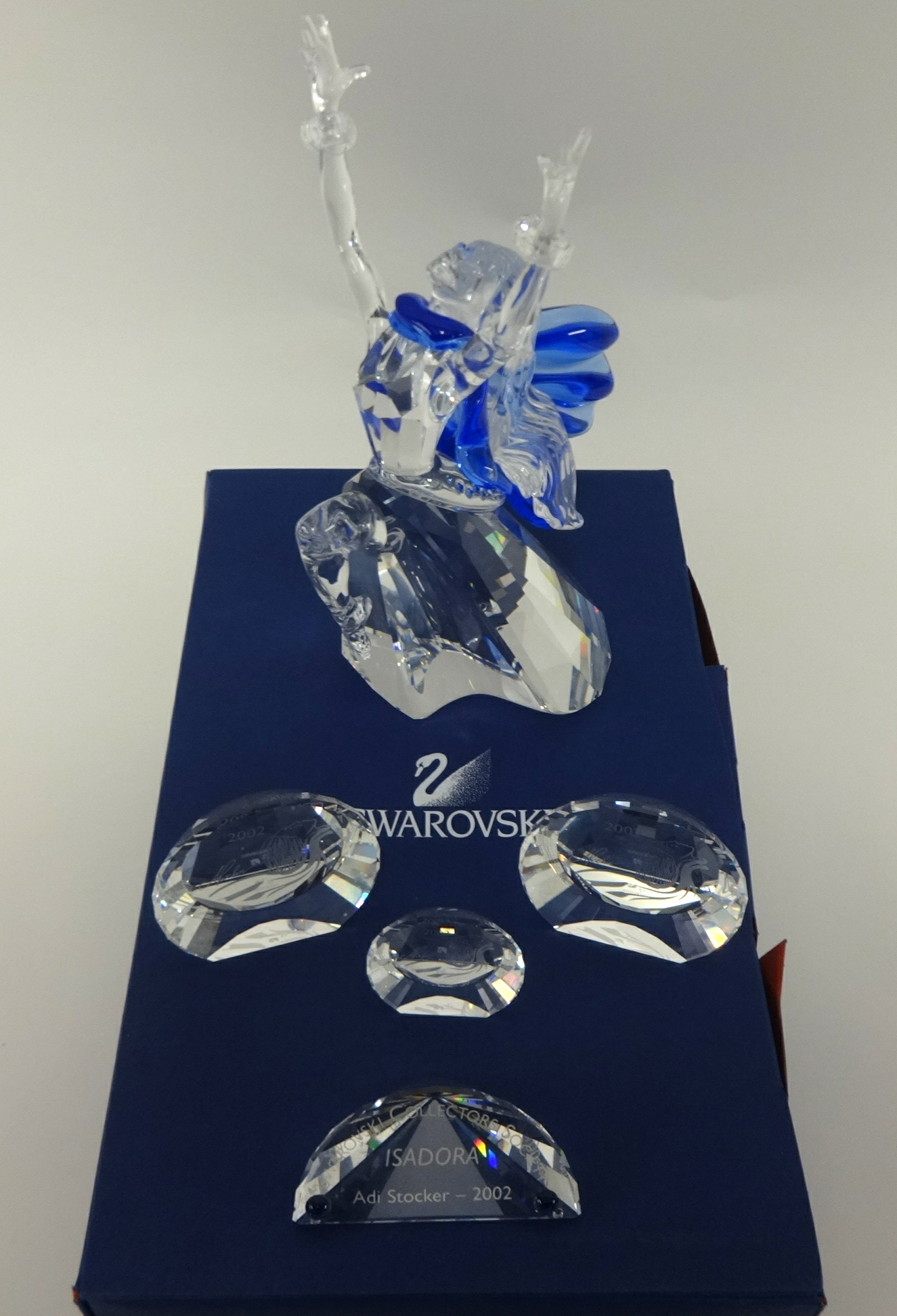 Swarovski Crystal glass Isadora with 4 plaques and stand (5)