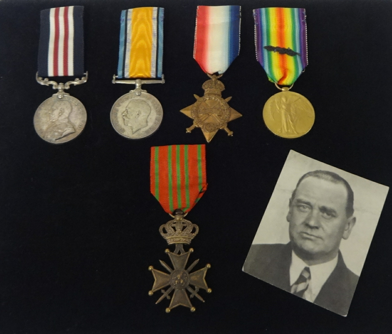 Five Great War Medals including the Military Medal (MM) awarded to SGT. A. (Arthur) BOUGHTON 1/ - Image 3 of 6