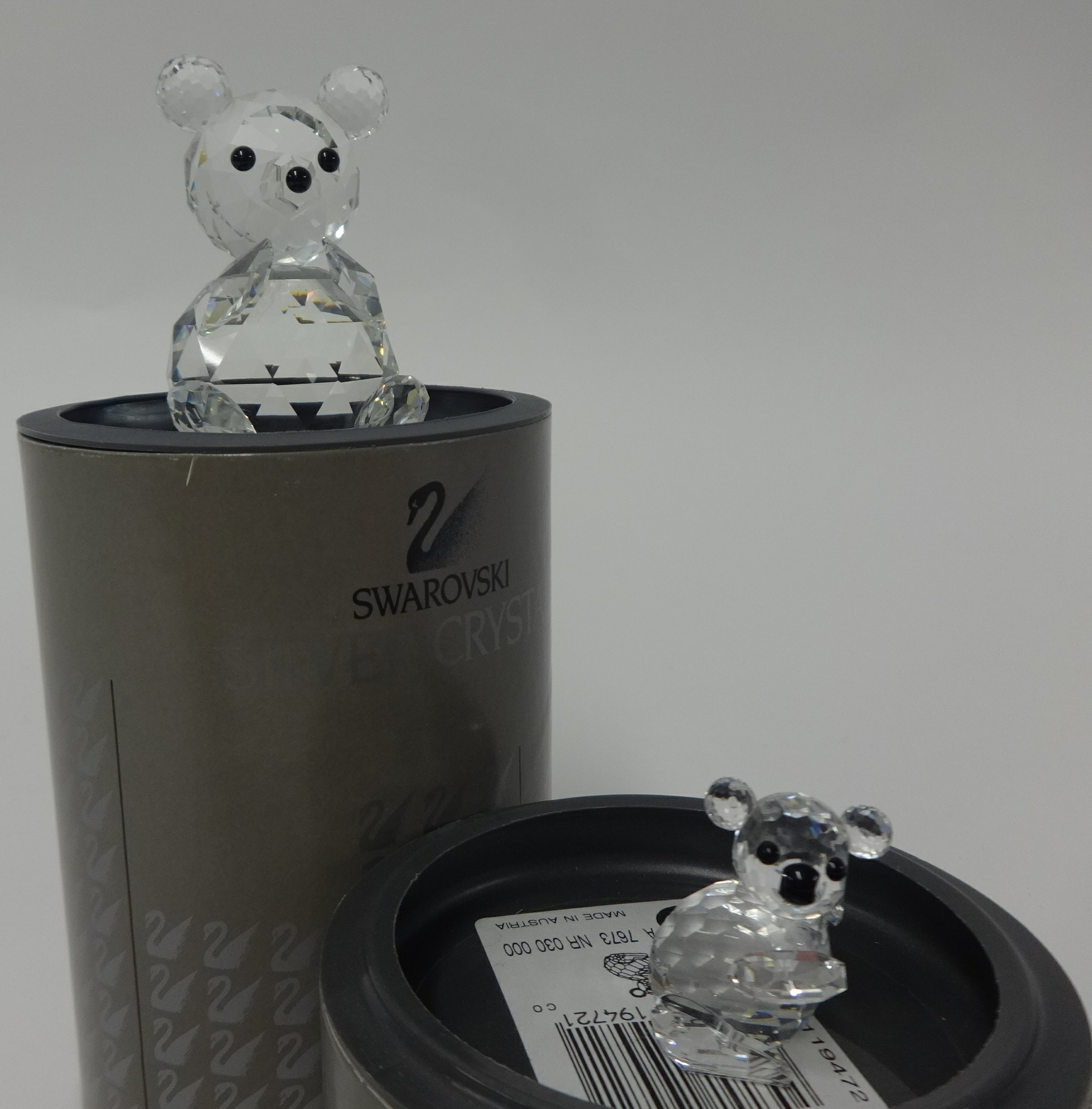 Swarovski crystal glassOne large Teddy bear and one Koala bear (2).