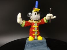 Swarovski Crystal glass 2004 Signature series Mickey the Band Leader. 2000 pieces World wide, Number