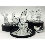 Swarovski Crystal glass Disney showcase Mickey Mouse, Minnie Mouse, Donald Duck, Daisy Duck,