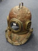 A replica Russian divers helmet
