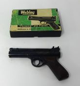 A Webley mark 1 pistol with original box excellent condition with accessories