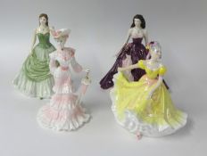 Four porcelain figurines including Coalport (4)