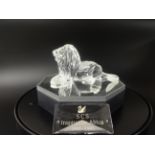 Swarovski Crystal glass Inspiration Africa Anniversary Edition 1995. The Lion, plaque and mirror