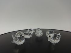 Swarovski crystal glass Collection of small birds