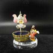 Swarovski Crystal glass Jewelled Dumbo and Timothy Mouse. 10,000 pieces World wide. Number 3693.